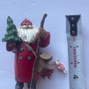 Hallmark Red and Black Santa Figurine